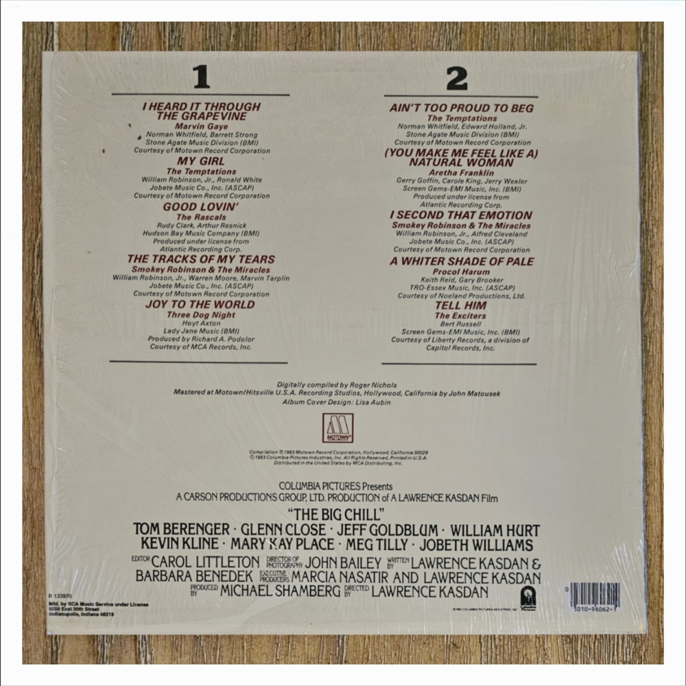 THE BIG CHILL•Original Motion Picture Soundtrack•1983 US (#6062 ML) Motown - Picture 6 of 11